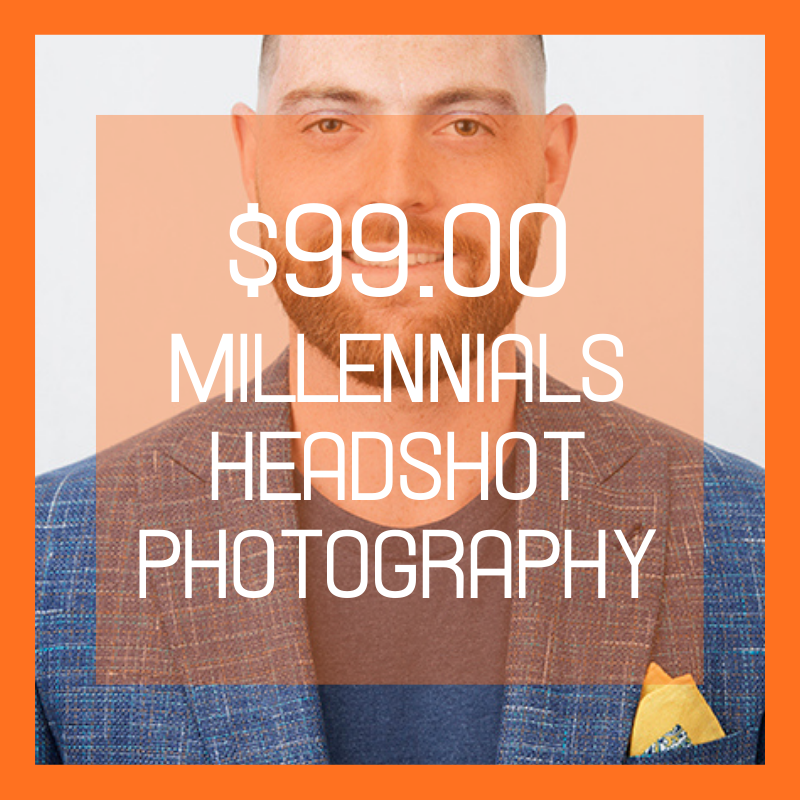 $99.00 MILLENNIALS HEADSHOTS PHOTOGRAPHY – ONE NEW LOOK