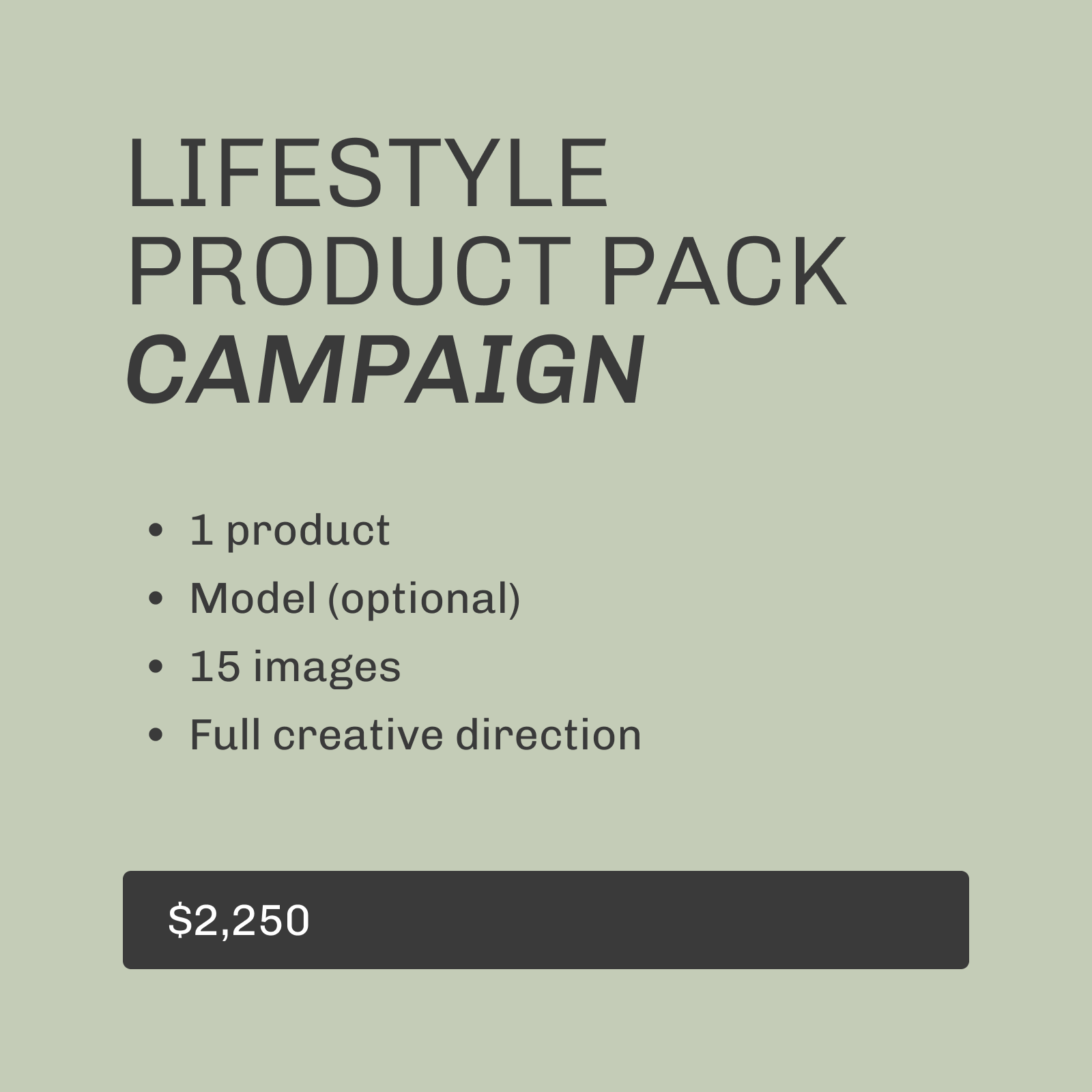 Paquete de productos de estilo de vida – Campaña