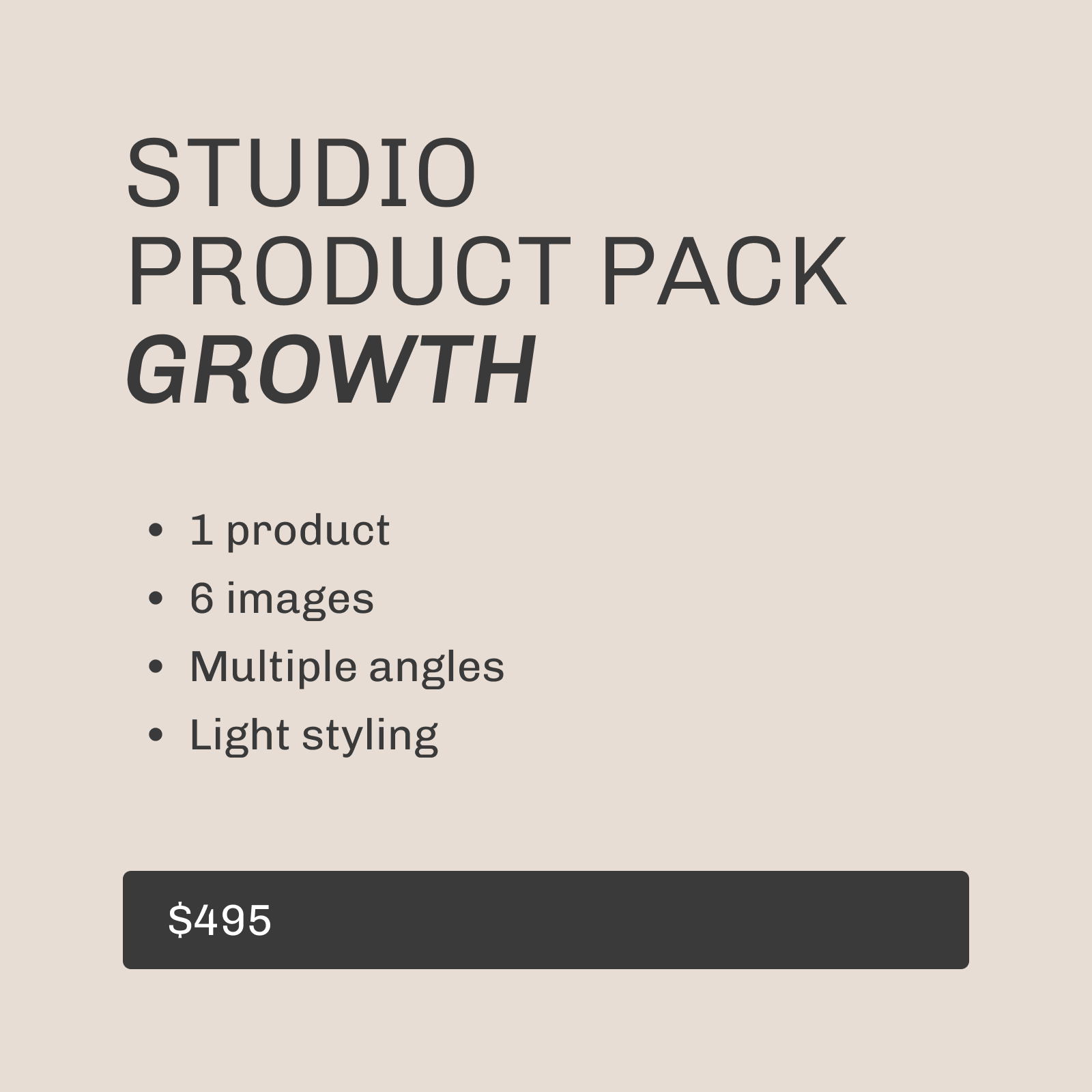 Pack de produits Studio – Croissance