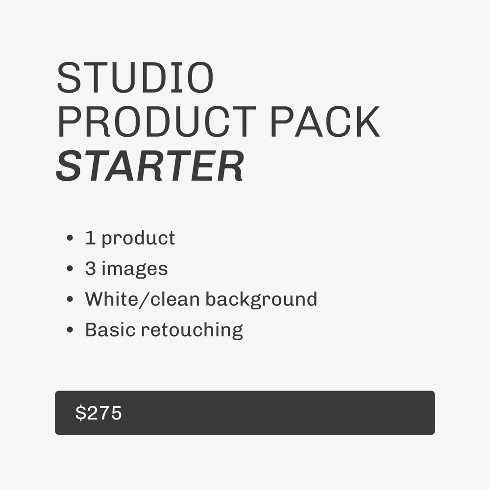 Studio Product Pack – Starter